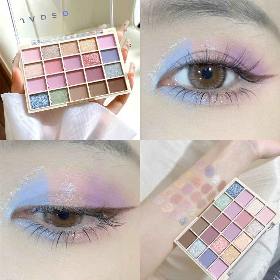 Jaded Amusement Park Twenty-Color Eyeshadow Palette Earthy Pearlescent Matte Pink Blue Purple Korean Style Gray Pink High-End Eyeshadow