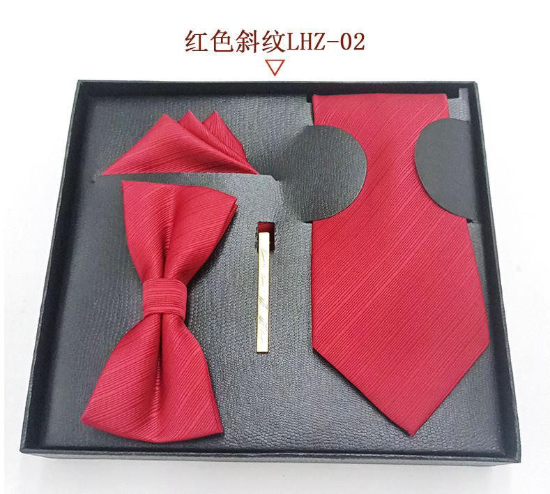 Directo de fábrica desgaste formal hombres corbata cuadrada bufanda caja regalo moda boda cena novio pajarita traje