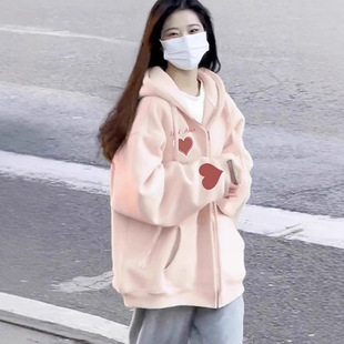 American Retro Niche Ins Sweatshirt Jacket for Women Spring & Fall 2024 New Slim Fit Loose Feeling Lazy Style Baseball Uniform