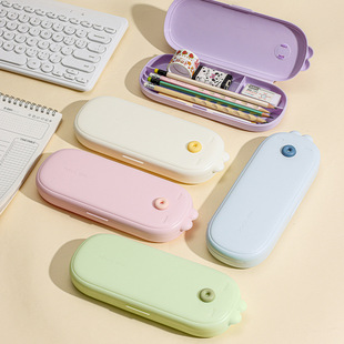 in stock Cross-border New Style Pencil Case for Primary School Students Children's Cute Large Capacity Pencil Case for Printing Logo