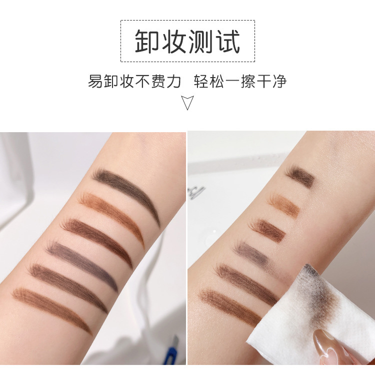 This genuine and high-quality double-headed eyebrow pencil is extremely fine, waterproof, does not smudge, and lasts long. It is specially designed for beginners and makeup artists undefined