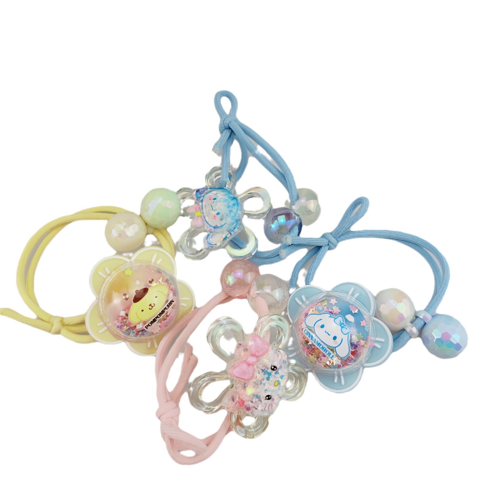 Anillo de cabello para niños red 2024 nuevo Sanliou cuerda de cabeza dulce alta cola de caballo de goma cuerda de cabello para niñas Kulomi cabello