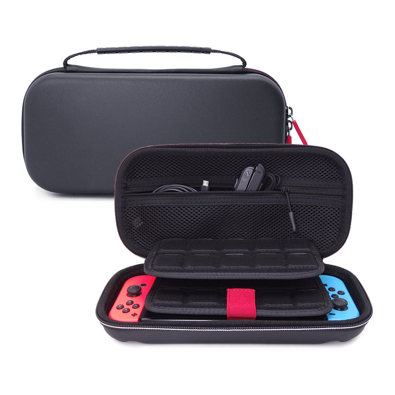 现货适用任天堂Switch OLED游戏机收纳包 硬壳包便携手提包多卡位