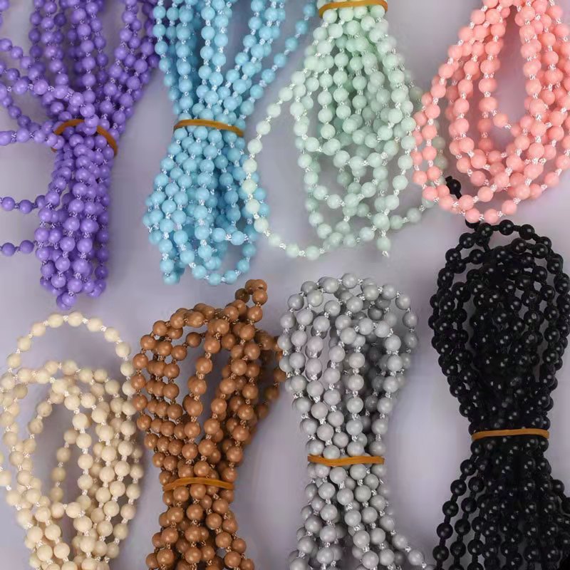 4.5*6MM窗簾密拉珠 捲簾百葉簾塑料拉珠 窗簾珠鏈配件 多種顏色