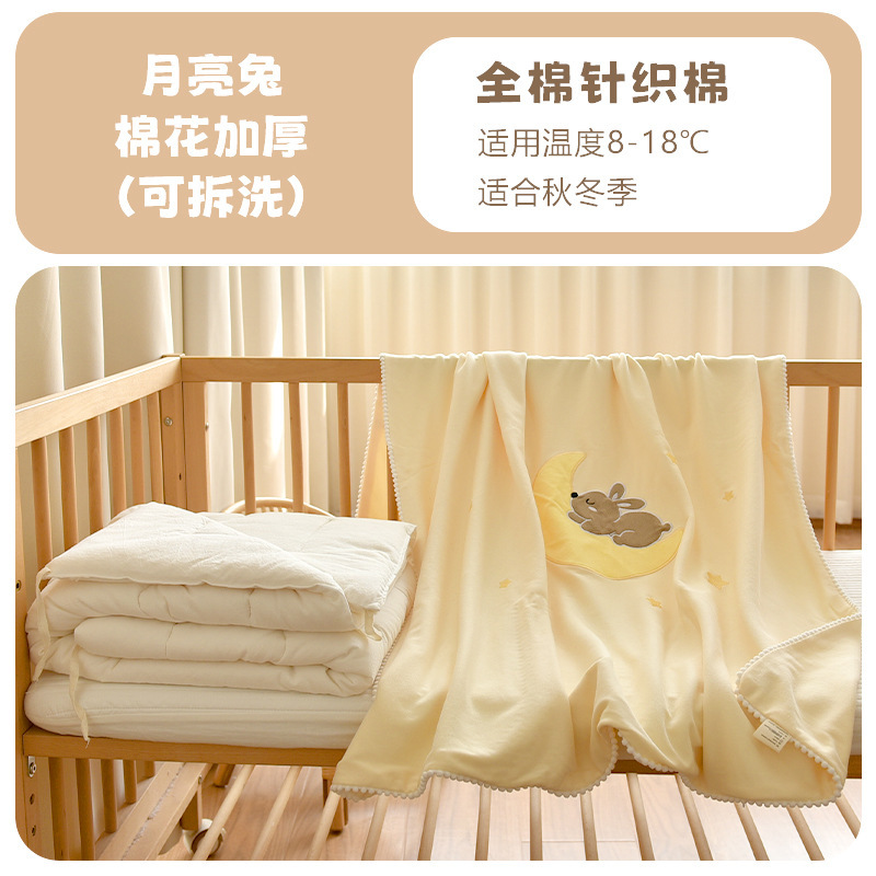 宝宝秋冬加厚盖被新生婴儿纯棉花被子幼儿园儿童午睡四季小被子|undefined