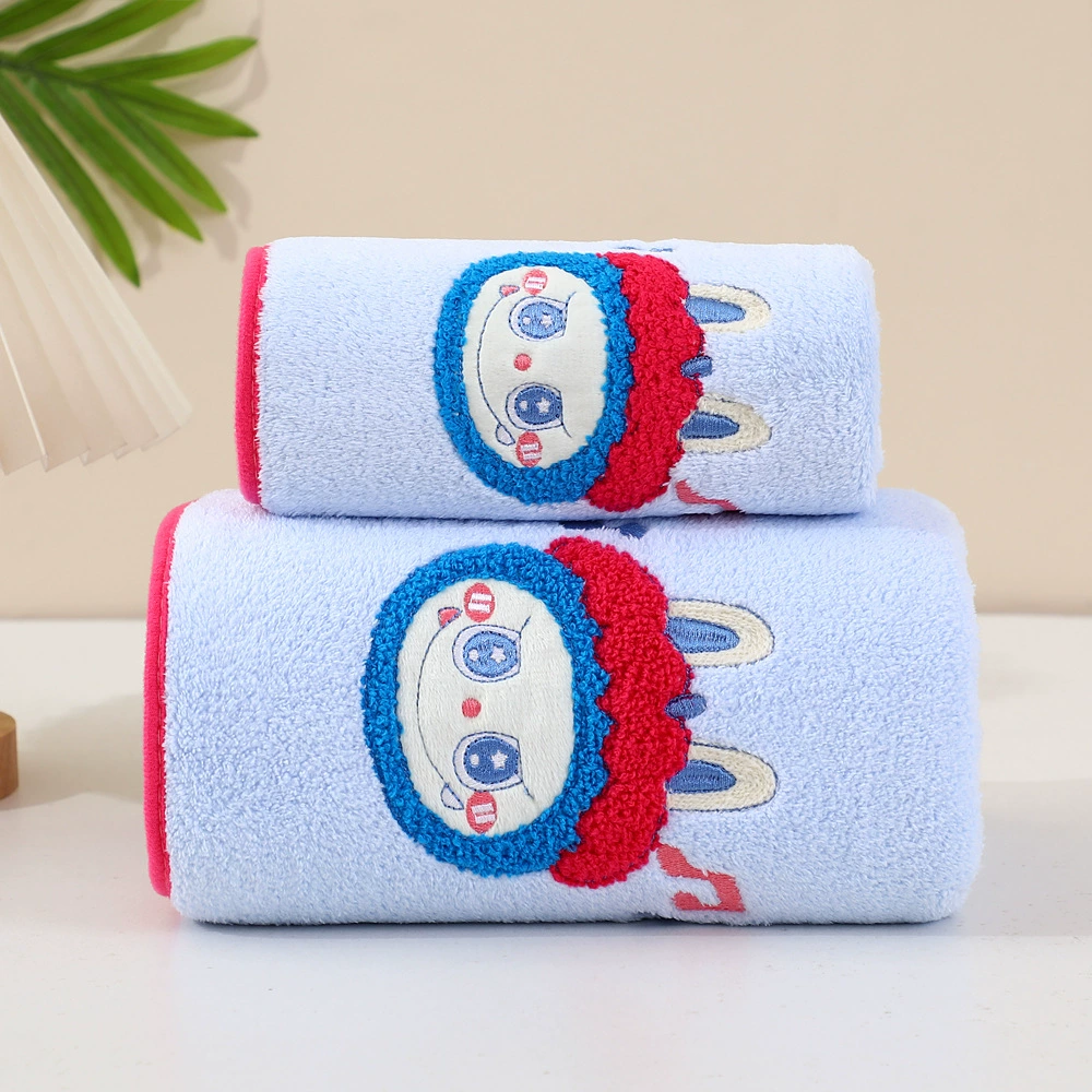 Коралловое полотенце с милым мультяшным рисунком, мягкое