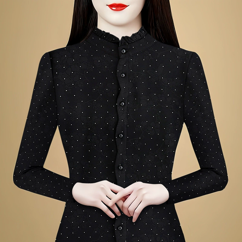 Winter velvet shirt, body-friendly long-sleeve
