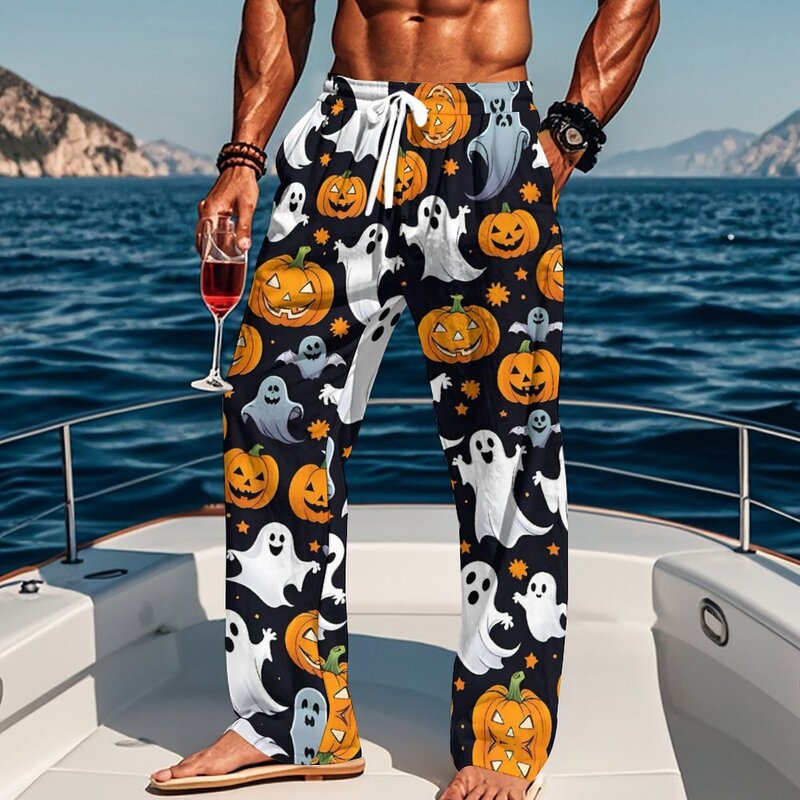 2025 Cross-Border European and American Aliexpress Halloween Gift Men's Pants Casual Fashion Sports Loose Pants Digital Printing 2025 Cross-Border European and American Aliexpress Halloween Gift Men's Pants Casual Fashion Sports Loose Pants Digital Printing
