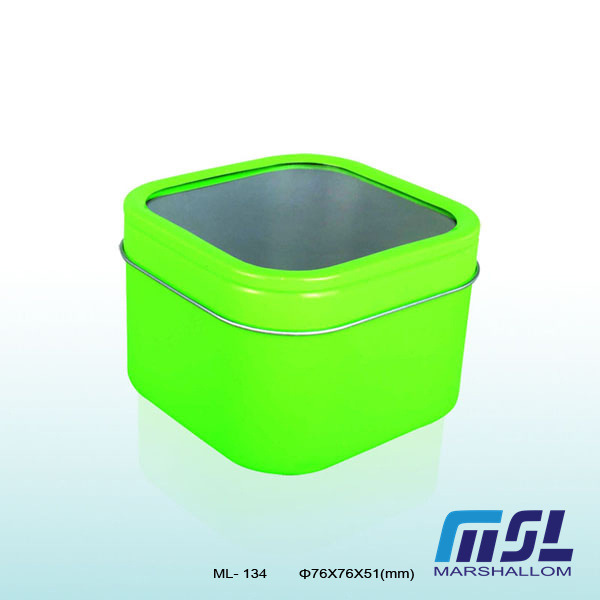 源头厂家 优惠供应精美马口铁ML-134开窗铁盒 糖果盒