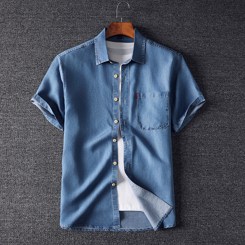 Fat Brother 2026 Tencel Short Sleeve Shirt 150kg Summer Plus Size Men's Casual Business Half Sleeve Shirt