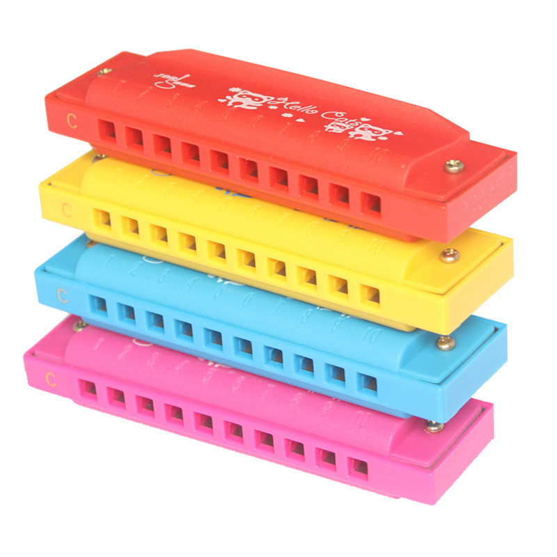 Fábrica al por mayor de plástico de 10 hoyos jugando instrumento musical juguetes para niños tuning boca órgano kindergarten juguetes de educación temprana