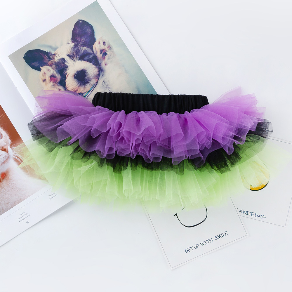 Bebé vestido de verano de dos colores sólidos vestido de seis capas 0 - 2 años vestido de bebé vestido de princesa al por mayor