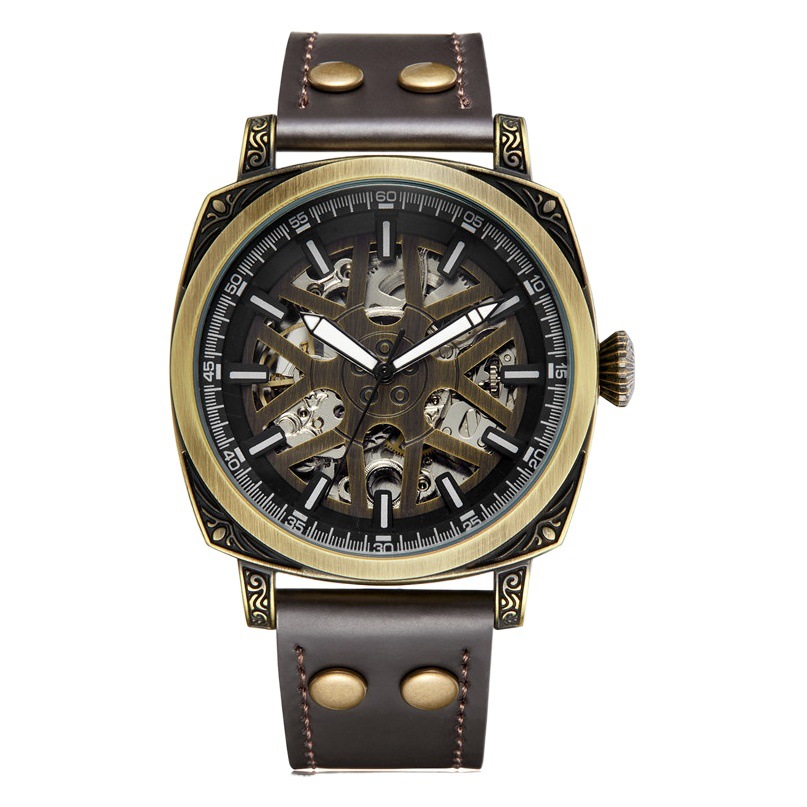 Reloj suizo SHENHUA Venta caliente reloj mecánico movimiento impermeable reloj luminoso hombres hueco moda reloj de pulsera