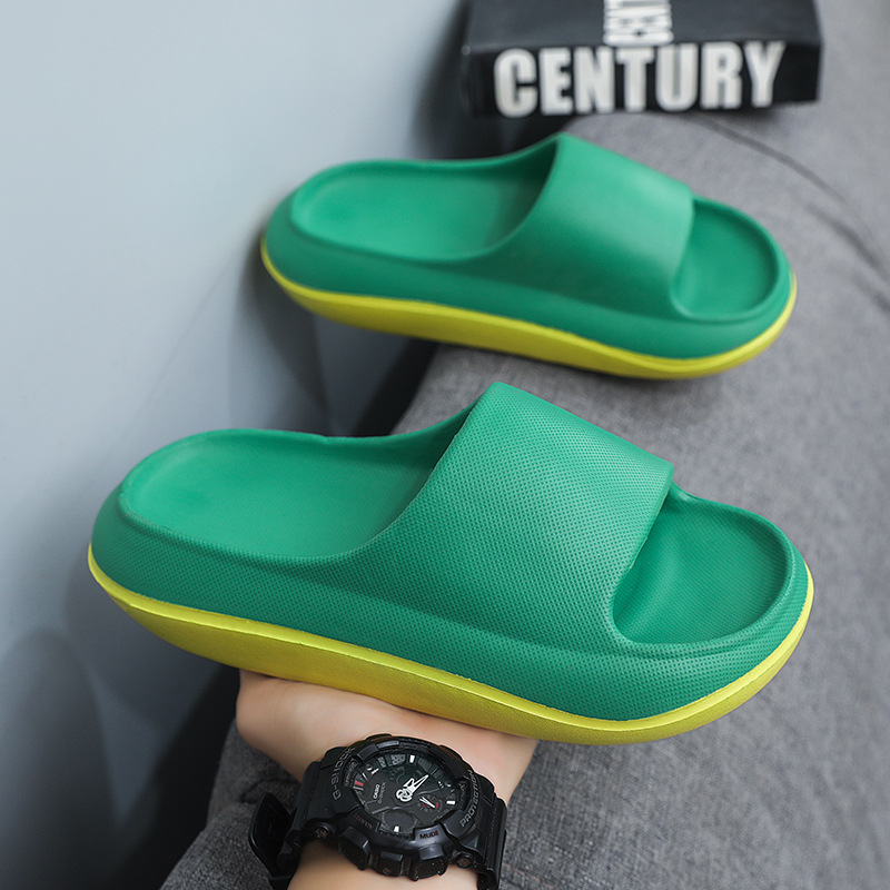 Pantuflas para hombres en verano, sentido de la mierda, uso externo 2024, nuevo interior para el hogar, plataforma antideslizante, pantuflas de eva, ventas directas de fábrica