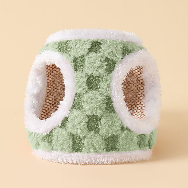 Nuevas mascotas de otoño y invierno gato cuerda de tracción cómodas correa de pecho de peluche pequeña cuerda de tracción de perros