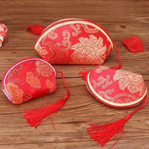 Wedding celebration Chinese style brocade coin purse sugar bag candy packaging box wedding candy box creative wedding candy gift box