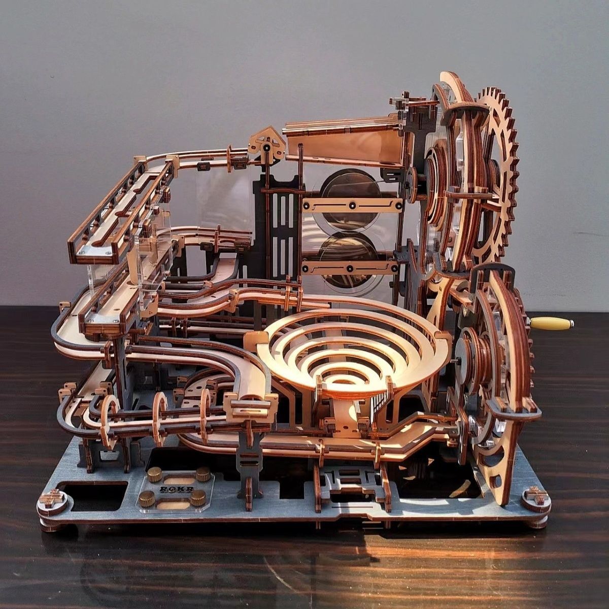 [우편] 기계 도시 궤적 밤 도시 나무 DIY 조립 모델 기계 전송 3D 스테레오 퍼즐 높은