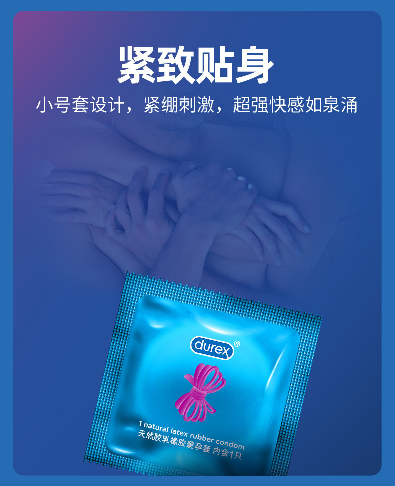 Durex Tight-Fitting Small Condoms, 12-Pack, Thin Natural Latex, Snug Fit — detail image 13