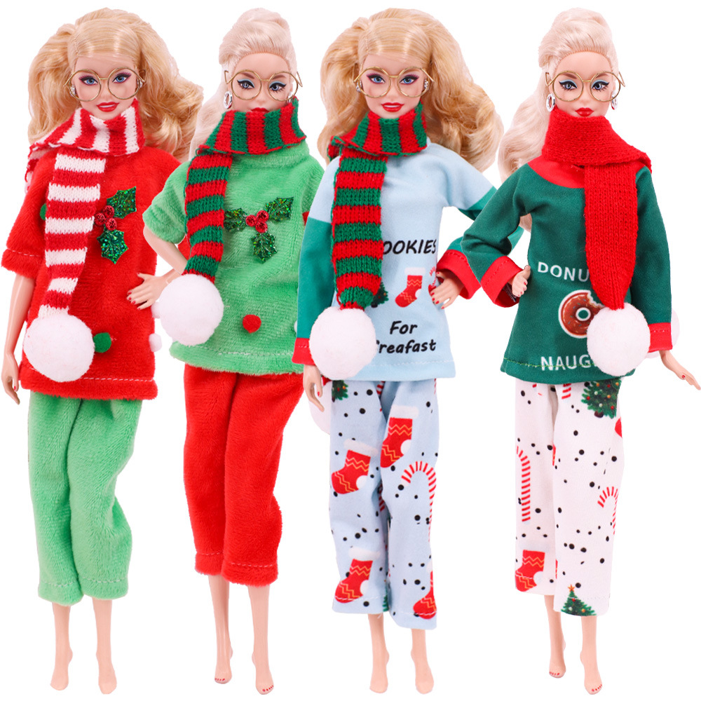 Amazon elfo de Navidad estantería muñeca traje 30cm Barbie muñeca de Navidad Ropa Accesorios