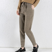 新款潮牌加厚外穿哈伦卫裤女2024年冬季新款运动裤休闲小脚奶奶裤