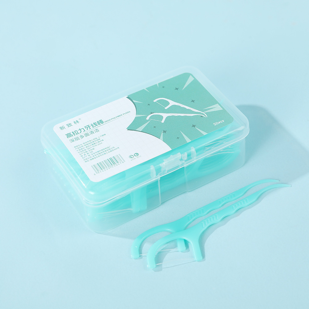 Hilo dental creativo con sabor a fruta, paquete familiar, empaque independiente, aliento fresco, artefacto de limpieza profunda, hilo dental de color portátil