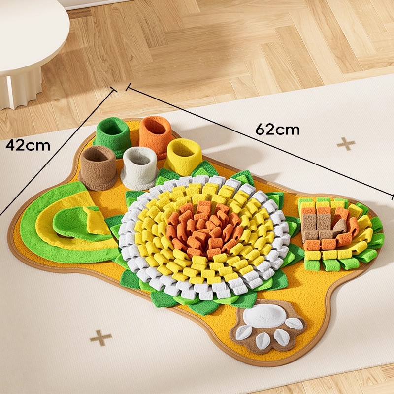 Nuevo tipo transfronterizo de almohadilla de olor para mascotas, comida escondida, comida perdida, juguetes de comida lenta resistentes a la mordida, artículos de entrenamiento para perros y gatos