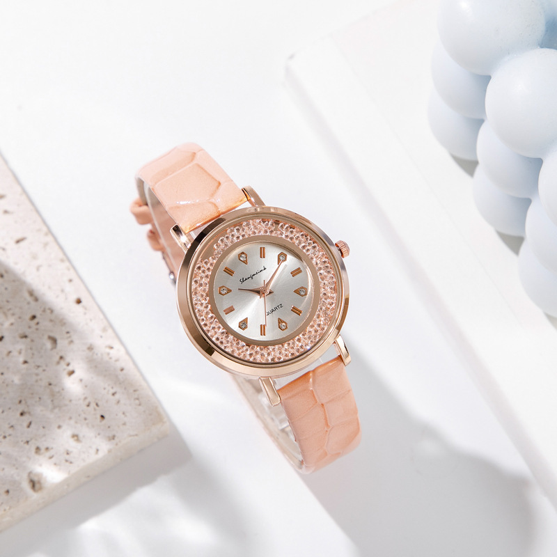 Estudantes relógio feminino versão coreana strass moda tendência à prova dwaterproof água casual atmosfera quartzo relógio feminino_voghion.com