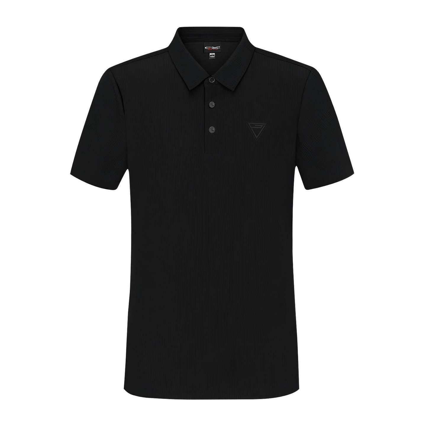 High-end Ice Silk Seamless Collared Polo Shirt For Men, Short-sleeved, Summer, Youth Business Casual, Stretchy, Drapey,_viptrois.com