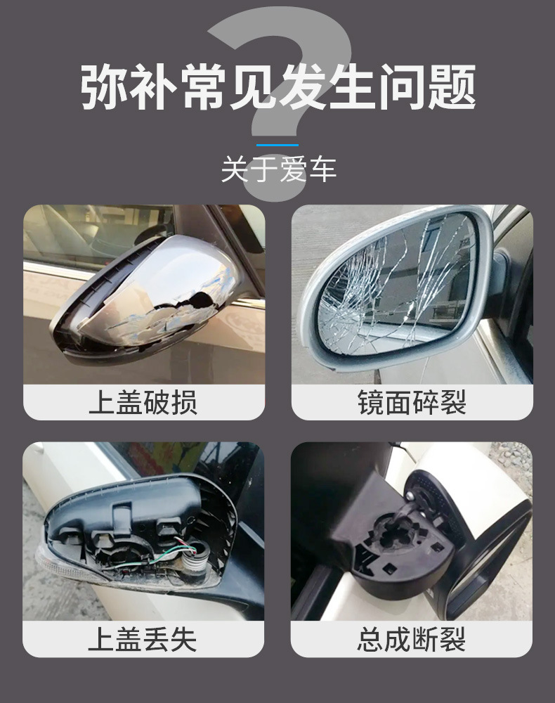 Suitable for 20-24 Hyundai Tucson L Rearview Mirror Housing Reversing Mirror Turn Signal Mirror Frame Reflective Lens Lower Bottom Shell