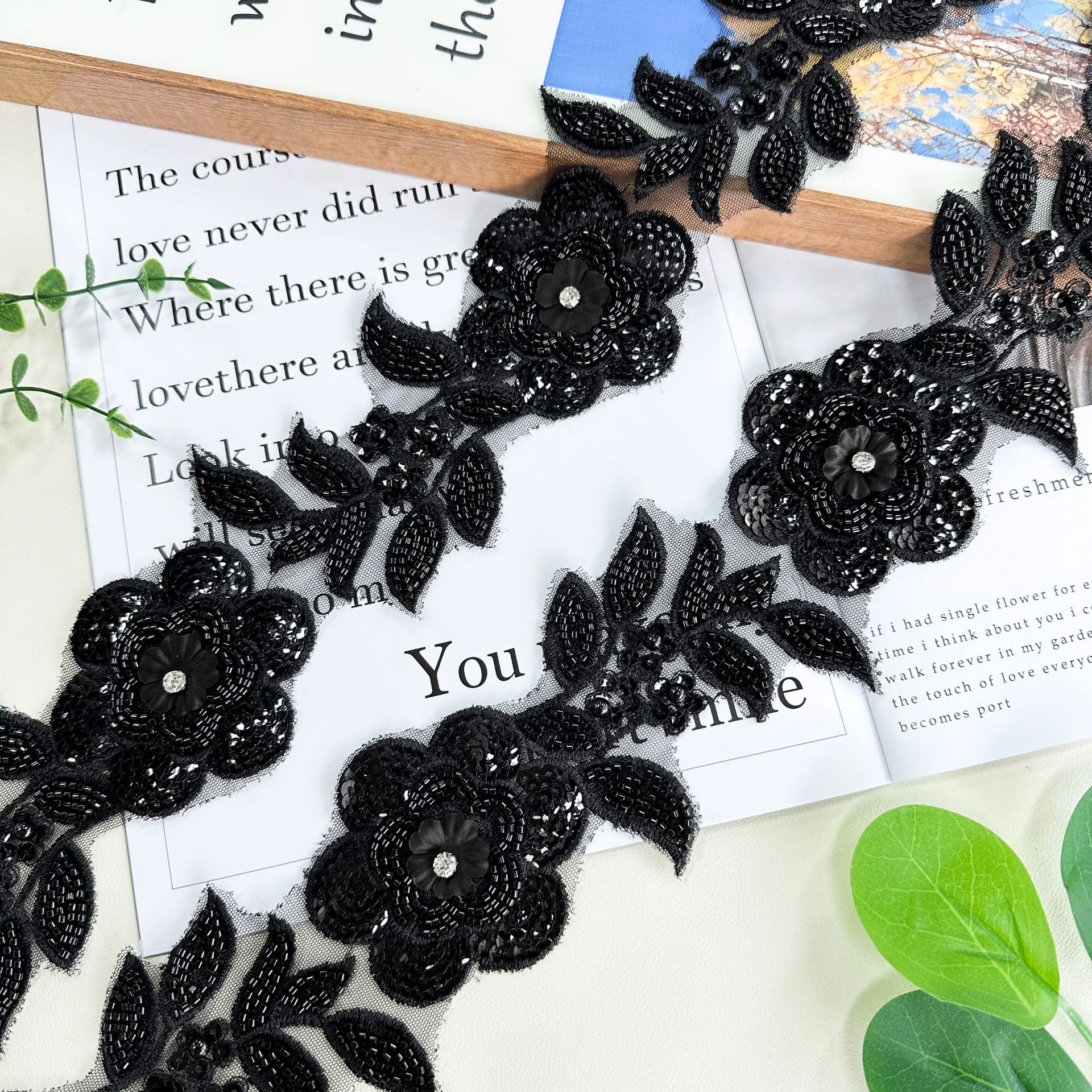 Flor de encaje hecha a mano DIY decoración parche de ropa jeans suéter camisa accesorios bordados decalques