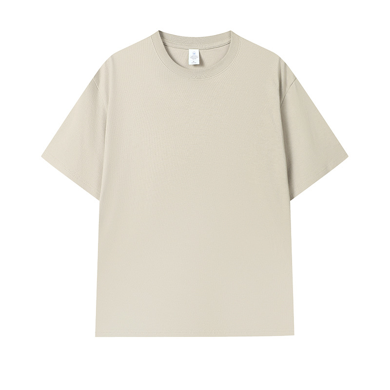 210g 7A antibacteriano fresco verano manga corta cuello redondo overol camisa publicitaria camisa cultural ropa de clase camiseta de algodón personalizado