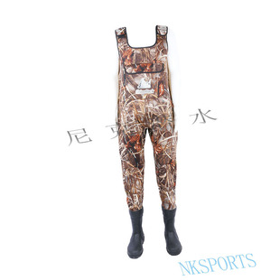 5mm Camouflage Fishing Pants Non-slip Wear-resistant Strap Hard Bottom Fish Hunting Pants Thickened Protective Stab-resistant NEOPREN Launching Pants