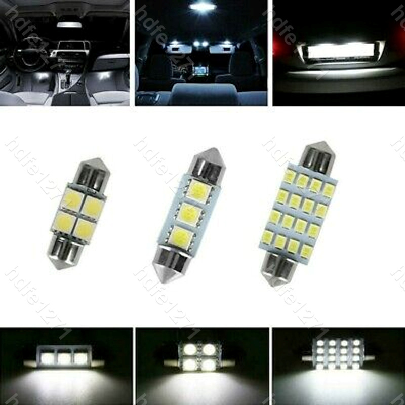 28PCS conjunto de lámparas interiores LED de automóviles T10 luz de ancho de doble punta luz de lectura 28 piezas de luz de matrícula