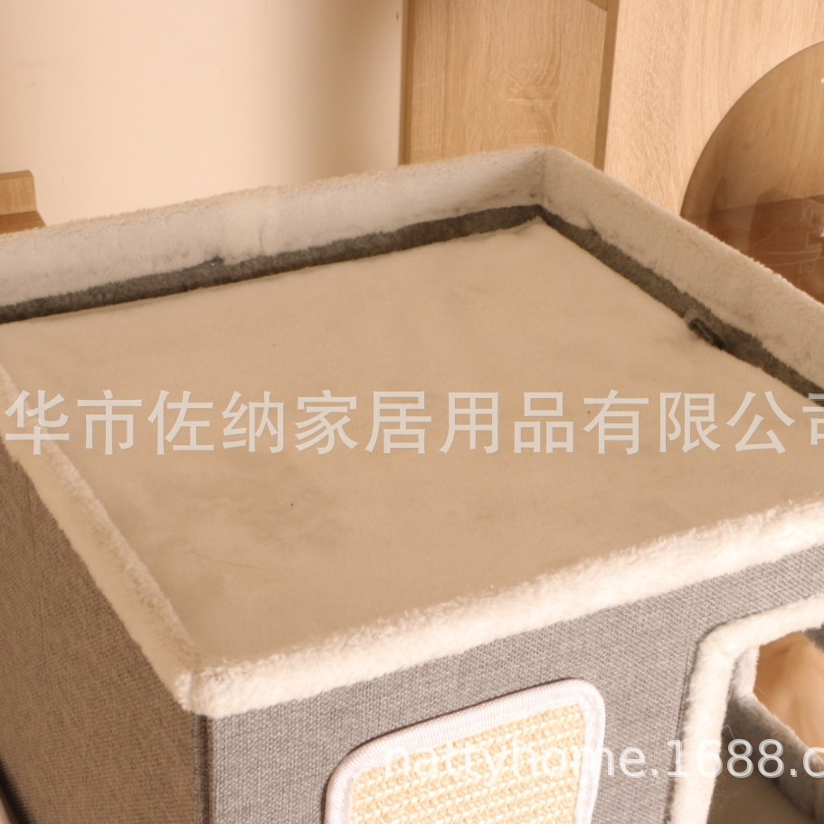 La popular guarida para gatos de Amazon, tres capas, agujeros oblicuos, cuatro estaciones plegables, fuente de nidos para gatos para mascotas generales, stock de fábrica al por mayor