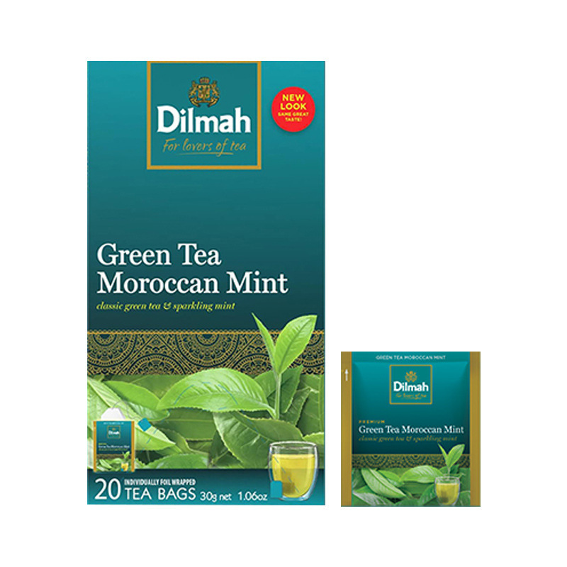 Dilmah Dilma Moroccan flavor mint green tea herbal tea boxed bag tea brewing simple baking
