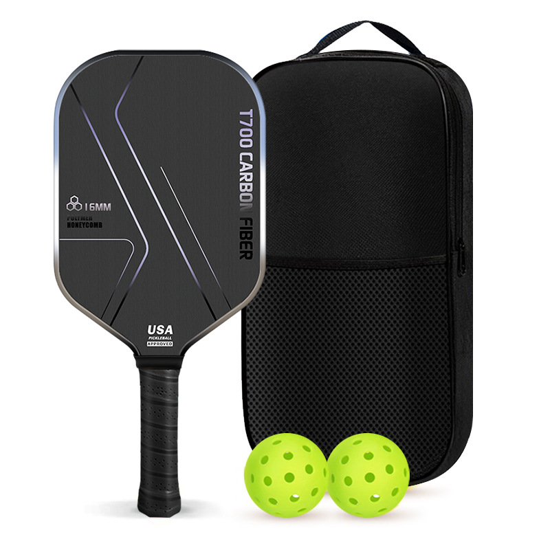 Pickleball racket carbon fiber 16mm racket T700 pickleball racket set pickleball