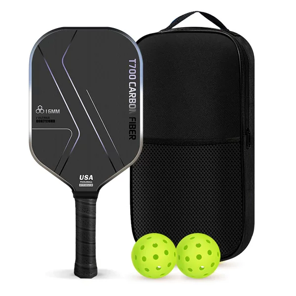 Pickleball racket carbon fiber 16mm racket T700 pickleball racket set pickleball