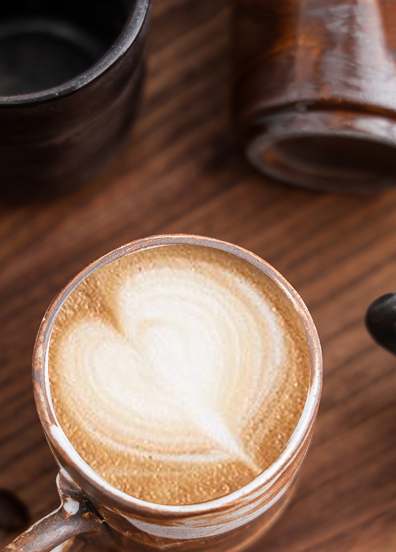 Japanese-style Ceramic Espresso Mug Rustic Vintage Coffee Cup_voghion.com