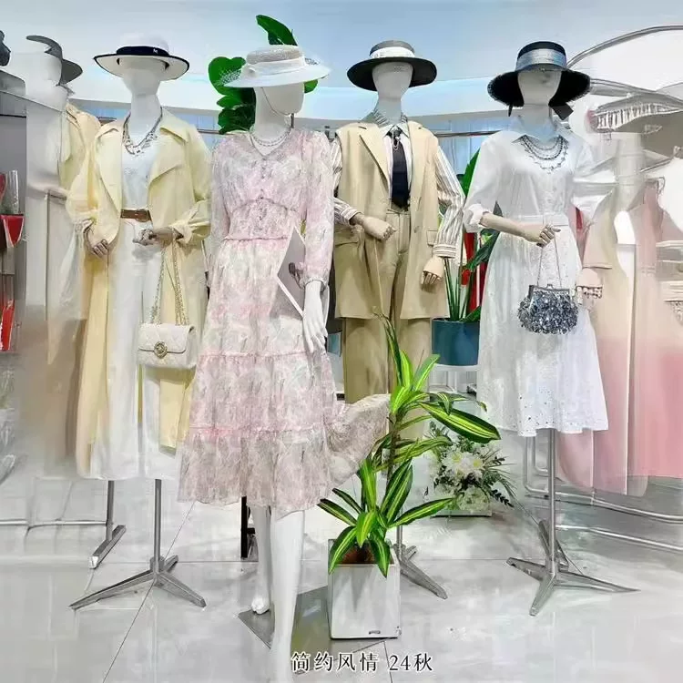 简约风情 2024 Autumn Clothing Hangzhou Brand Discount Women's Clothing Source Manufacturer Live Broadcast Physical Store Women's Clothing