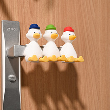 厂家韩国小熊鸭子免打孔门防撞垫房间卫生间门把手硅胶静音保护垫