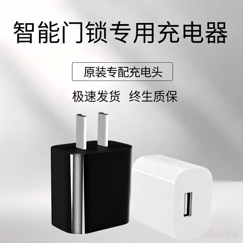 Special charger head for smart door lock 5V2A plug USB interface data cable 1A fingerprint lock battery charging head