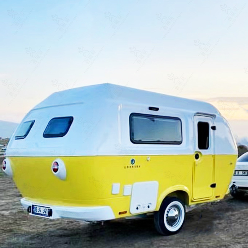 Viajes familiares camping suburbano RV anti-terremoto RV cross-country red color multifuncional RV