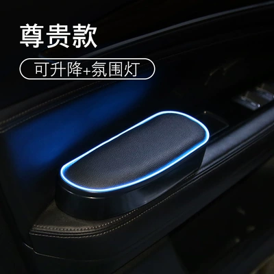 Armrest box storage box car lift armrest - left-elbow-rest-universal-model-with-atmosphere-light-black