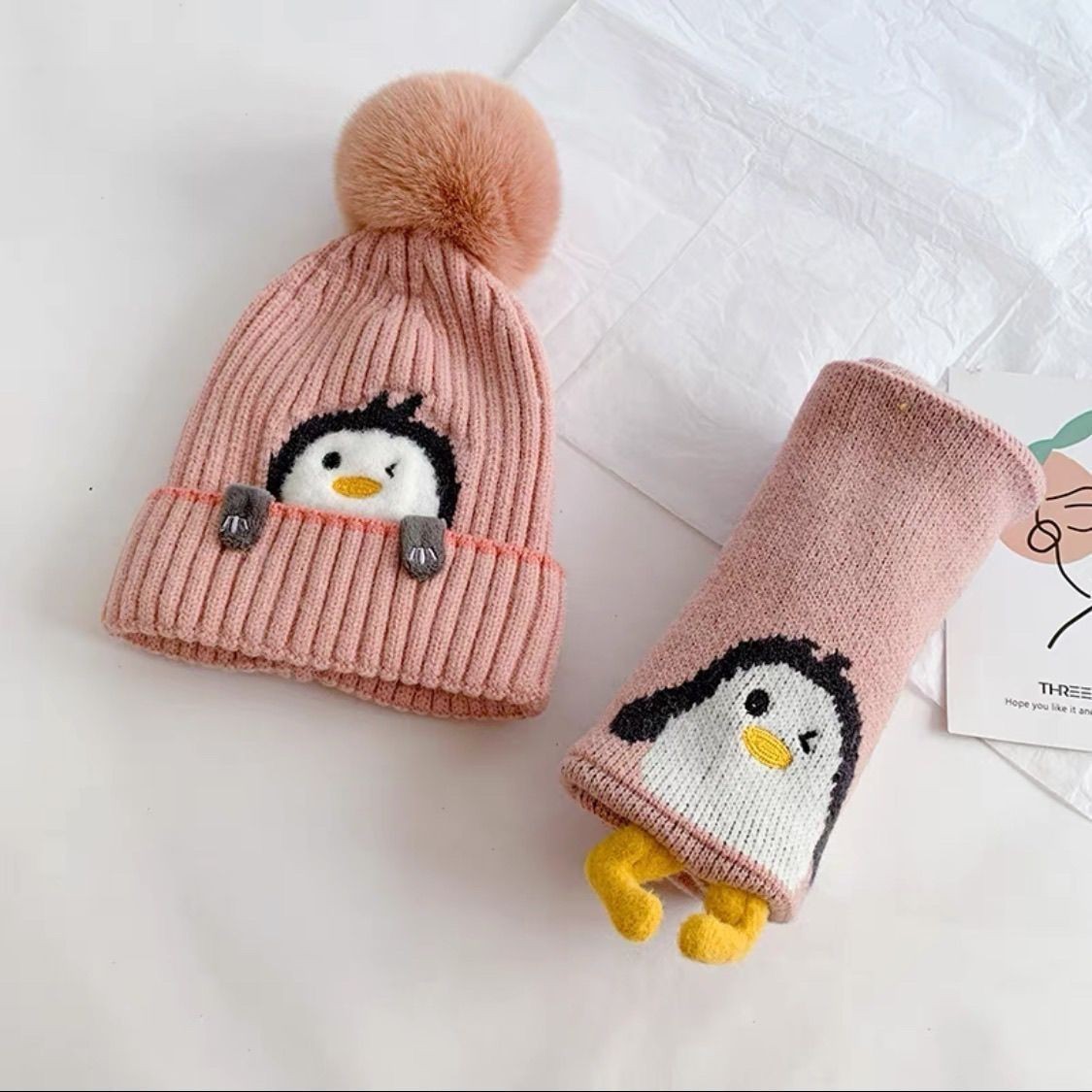 Penguin Set-Pink