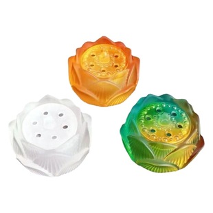 Colorful gradient glaze lotus incense burner for lotus incense burner for home bedroom