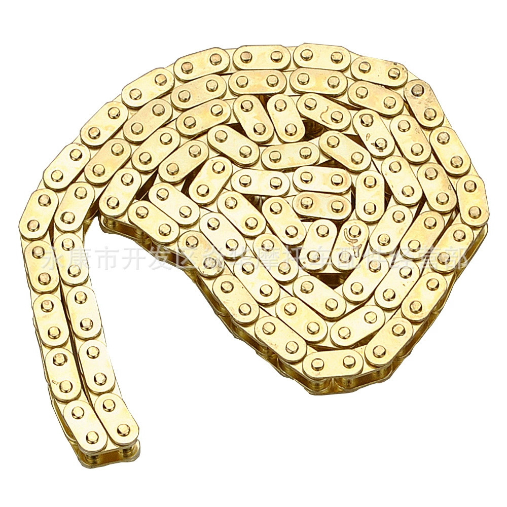 Золотая цепь T8f 136, подходит для внедорожных мотоциклов 33cc 47cc 49cc mini ATV ATV