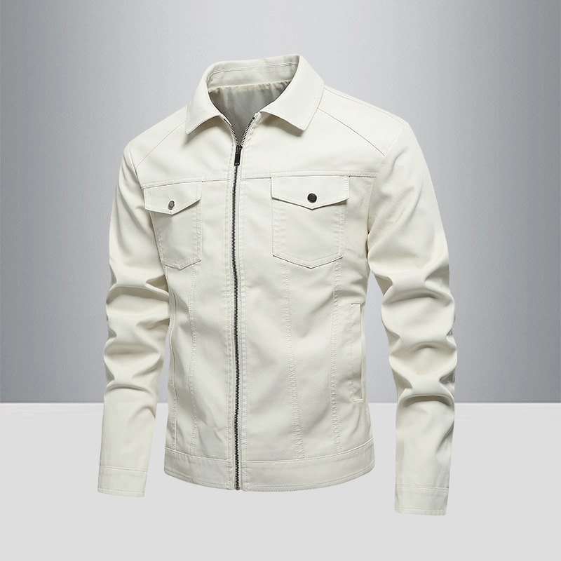 Chaqueta de cuero para hombres primavera y otoño nueva chaqueta de cuero con solapa de pu chaqueta de cuero con solapa de locomotora para hombres chaqueta guapo chaqueta con solapa de Aliexpress chaqueta con solapa
