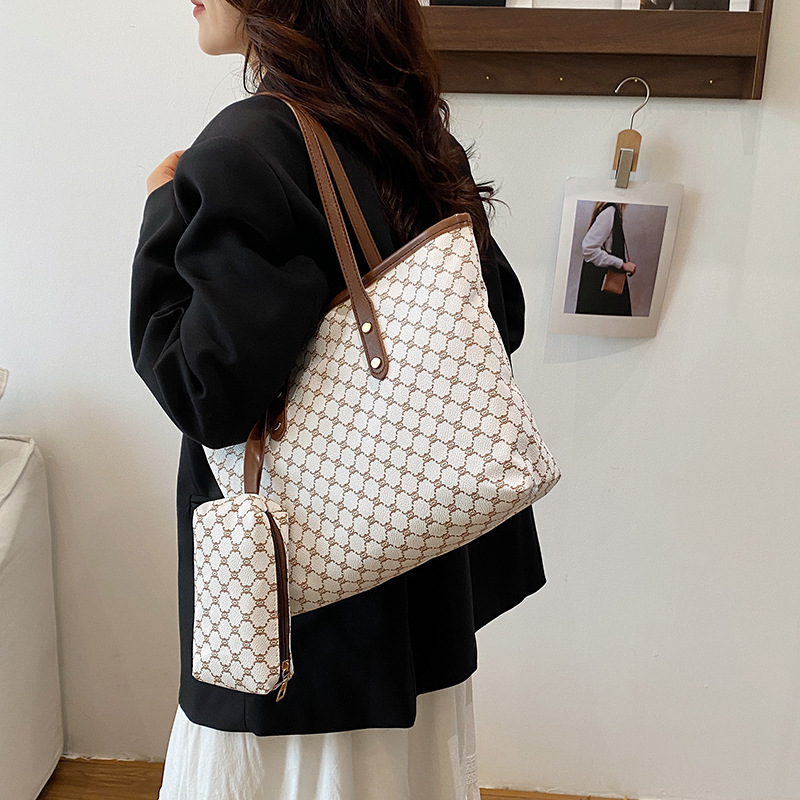 复古印花夏季大包2025新款潮唯美韩版女包单肩包通勤大容量托特包|undefined