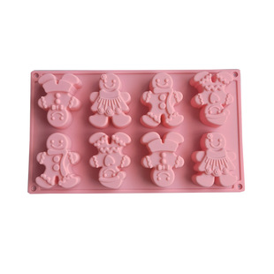 8 even snowman 76 silicone mold cake ice cream pudding dessert mold soap baking utensils