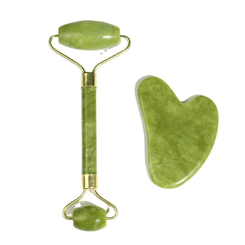 Natural ore jade, massager, set for face
